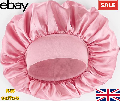 Pink satin hair bonnet sleep - satin,