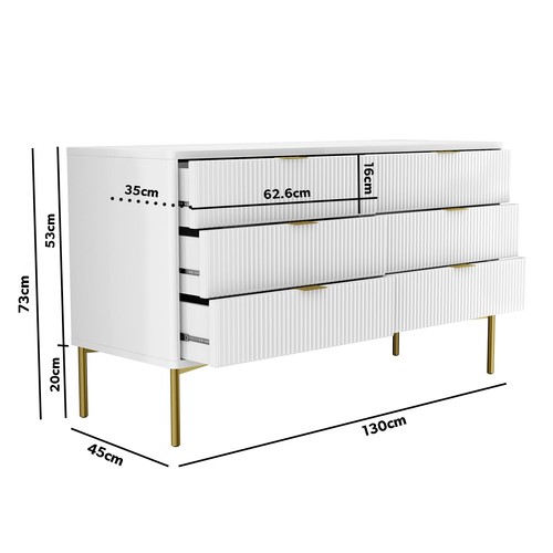 Chest drawers white - of,