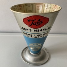 Vintage Tala Cook’s Measure Tin Retro Made in England Mid Century Utility Design