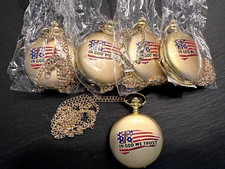FIVE "IN GOD WE TRUST" US PATRIOTIC NOVELTY POCKET WATCHES B608