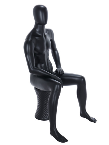Seated full male matt black - full,