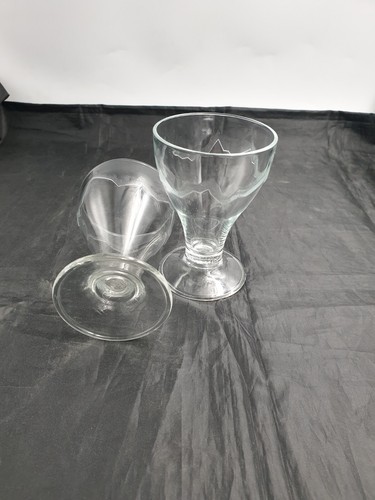 Evian glass dessert bowls ice - dessert,