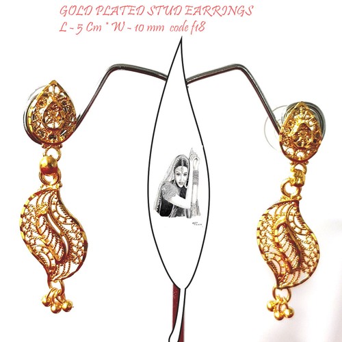 22ct gold designer - gold, stud