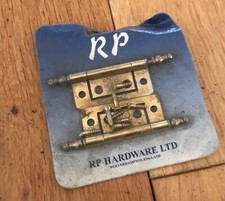 Flush Hinge With Finials Brass Finish 2" (50mm) (2 per pack) CD1