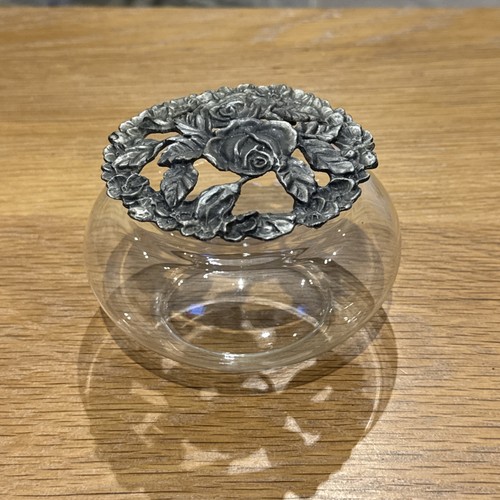 Vintage glass potpourri - glass, bowl
