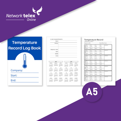 Temperature record log - book, /