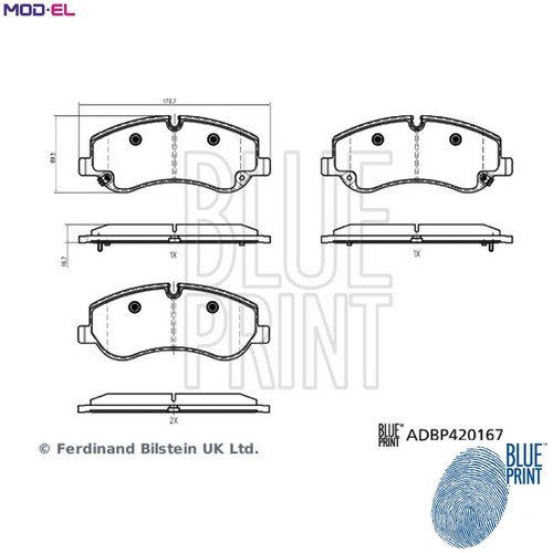 Brake pad set disc - set,
