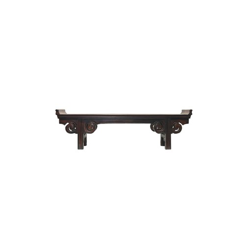 Chinese brown wood altar - chinese,