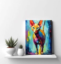 Cute Sphynx Cat Animal Canvas