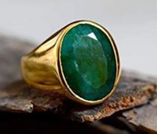 Natural emerald ring gold - ring,,