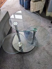 Circles Swivel Glass Top Round