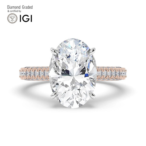 Oval diamond engagement ring - oval,