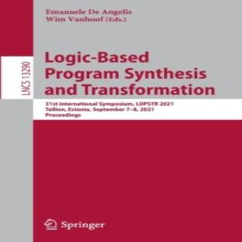 Logic based program synthesis - logic-based,