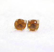 9ct Gold Citrine Stud Earrings