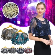 Women 1920s Shawl Wraps Sequin