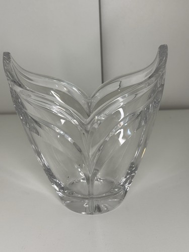 Crystal cut glass vase - crystal,