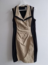 Joseph Ribkoff Two Tone Black Womens Dress Size UK 16 Busniess Corporate Pencil