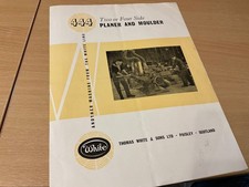 1950’S THOMAS WHITE PLANER & MOULDER 444  INDUSTRIAL SALES BROCHURE