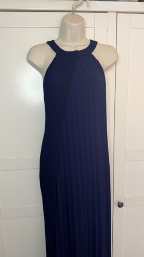 Tfnc navy grecian pleated maxi - tfnc,