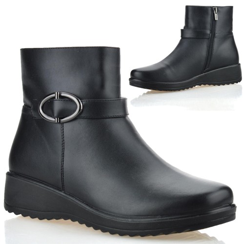 Ladies womens zip wedge - up,