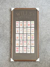 Cigarette Cards 1936 Flags & Arms Of The World Wooden Framed 23" x 12"