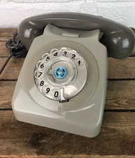 Vintage BT Rotary Dial 2-tone  Grey Telephone 8746G FWG 86/1 Landline
