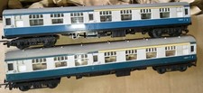 TRIANG HORNBY R727 BR BLUE GREY MK1 COMPOSITE COACH 15865 x 2 SEE PICS