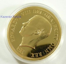 Windsor Mint Gold Plated Edward VII Pattern Coin 1937 Sovereign 2011 COA