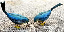 1940-’s 1950's Pair of English Clockwork Pecking Birds with key. In good order