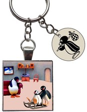 pingu penguin figure keyring