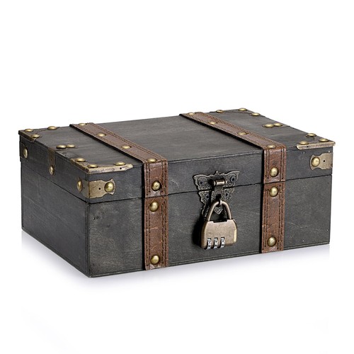 Wooden treasure chest with - wooden,