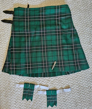Traditional Scottish Highland Maclean Tartan Kilt 29"-32" Waist - Pin - Flashes