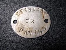 WW2 dog tag - Ex Forgotten