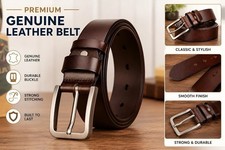 Mens genuine leather belt - genuine,