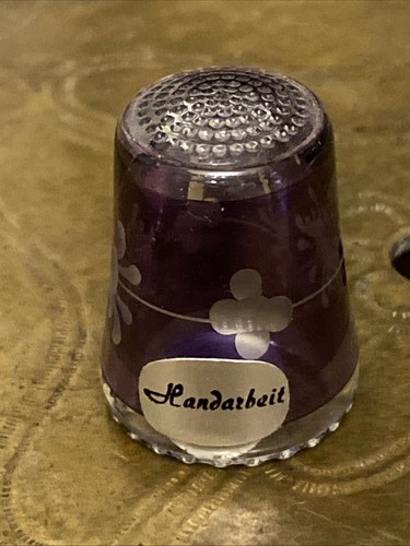 Vintage purple glass - vintage, thimble