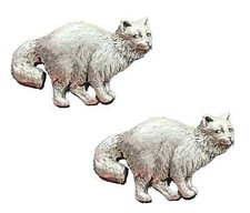 2 x Birman Cat Handcrafted From English Pewter Lapel Pin Badges-PAG