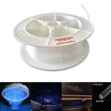 250M/Roll 2.5mm DIY Art Decor PMMA Plastic Fiber Optic Cable End Glow Led Light