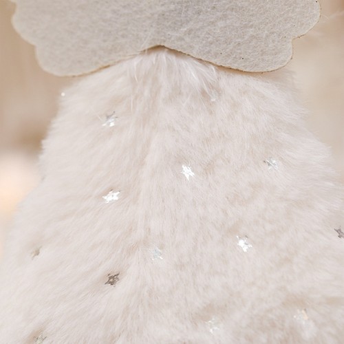 White angel ornament star - white,