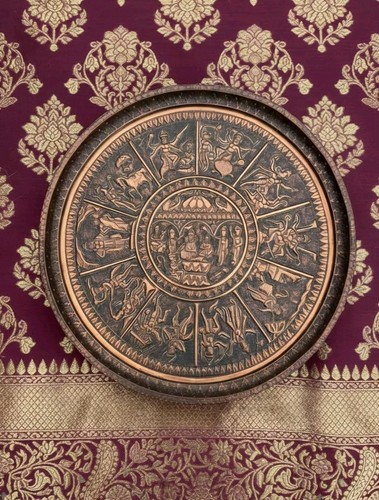Antique copper charger indian - copper,
