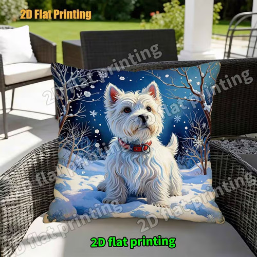 Super soft westie cushion - soft,