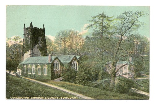 Antique postcard cockington - antique,