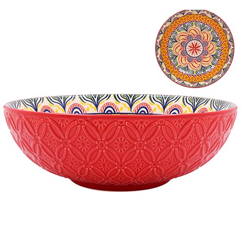 Red ceramic bowl - ceramic, tuscany