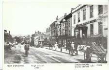 Surrey Postcard - Old Dorking High Street c1904, Social History  U817