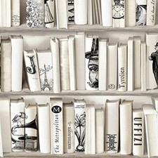 Muriva Encyclopedia Wallpaper Bookcase Library Study Book Shelf Case 572217