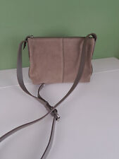 CLARKS Grey Suede/Leather Small Cross Body Bag