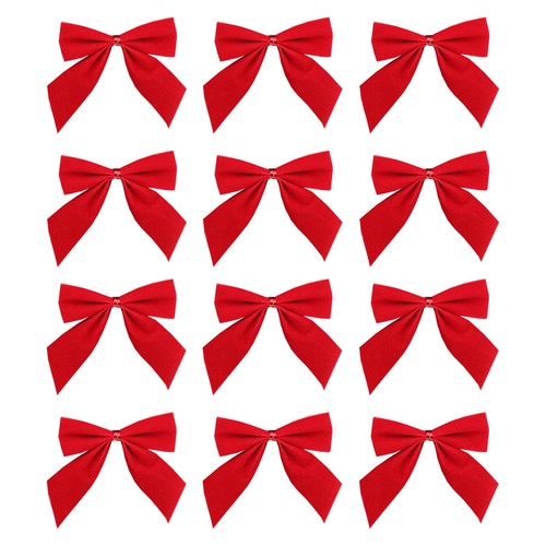 Christmas red bows velvet - christmas,