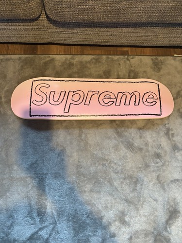 Supreme pink kaws skateboard - pink,