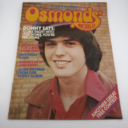 Osmonds world magazine issue - osmonds,