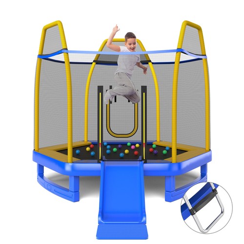 7ft kids trampoline 1 - 7ft, 3-in-1