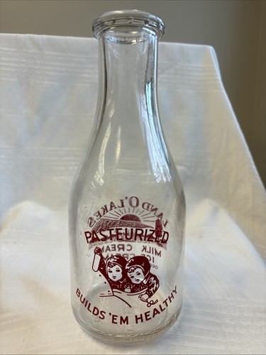 Vintage quart milk bottle - vintage,